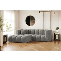 Kaiser Möbel Ecksofa L-form Sofa Grand Modular Stoff Haga und Salvador, Große Auswahl an Farben, moderner Stil, modular grau