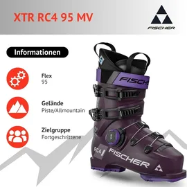 Fischer XTR RC4 95 MV Boa Gw Alpinskischuhe Alpin-Skistiefel Alpinstiefel für Frauen - Winberry - Flex 95 - GripWalk - Allmountain - f...