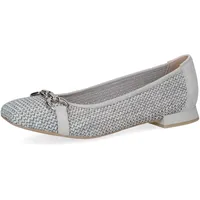 CAPRICE Damen Ballerinas Bast Elegant, Blau (Lt.Blue Comb), 38