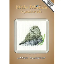 Heritage Crafts Kreuzstich Stickpackung mit Rahmen Aida Otter mit Rahmen (A) Zählmuster, Multifarbig