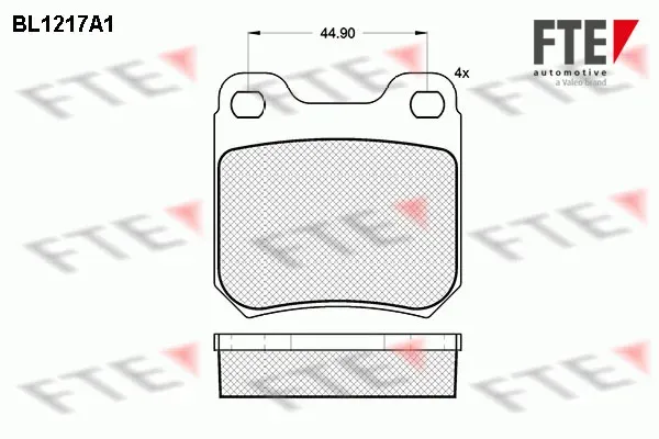 FTE Bremsbelagsatz, Scheibenbremse 9010064 Hinterachse für Opel Vaughall CHEVROLET CADILLAC