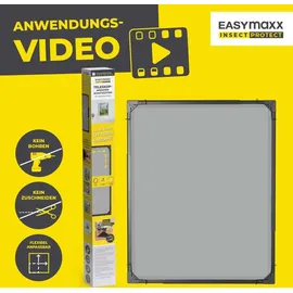 EasyMaxx Insektenschutzgitter Teleskop 4er-Set 80 x 100 cm Anthrazit