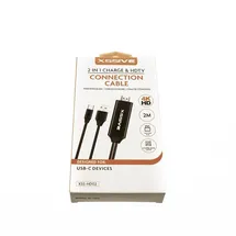 COFI 2-in-1-lade- und Hdtv Verbindungskabel Usb-c 4k/hd 2m