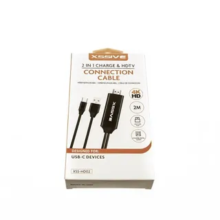 COFI 2-in-1-lade- und Hdtv Verbindungskabel Usb-c 4k/hd 2m