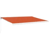 vidaXL Markise Einziehbar 400 x 300 cm orange und braun