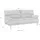 TRENDMANUFAKTUR 3-Sitzer TRENDMANUFAKTUR "Cecilia, Sofa in italienischem Design", silber, B:200cm H:87cm T:90cm, Sofas, mit tollem Sitzkomfort, extrabequeme Armlehnen, Holzfüße