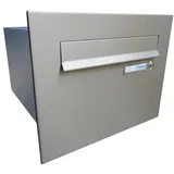 Letterbox24.de B-24 XXL Edelstahl weiß inkl. Zeitungsfach