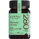 Egmont Honey Manuka Honig 280+ MGO 10+ UMF 500g | Zertifizierter MGO- und UMF-Inhalt | Roher Honig 100% Natürlich | Hergestellt in Neuseeland