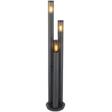 GLOBO Led Außenlampe Standleuchte Wegeleuchten Außen Edelstahl Gartenleuchte Groß für draußen, anthrazit rauch, 3x 7W 3x 630lm warmweiß, DxH 28x170 cm