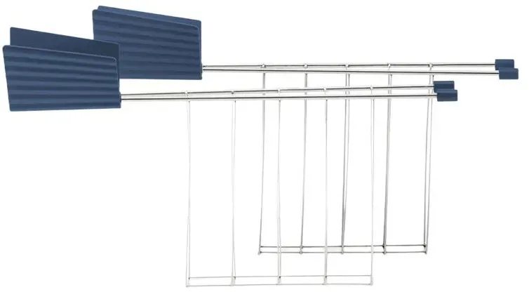 Alessi Plissé Toasterzangen 2er Set Blau