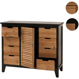 Mendler Apothekerkommode 80 x 91 x 40 cm Schwarz