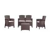 Dmora Lounge-Set 7-tlg. Braun