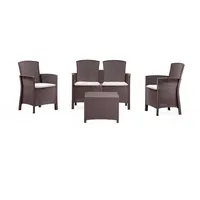 Dmora Lounge-Set 7-tlg. Braun