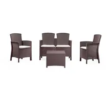 Dmora Lounge-Set 7-tlg. Braun