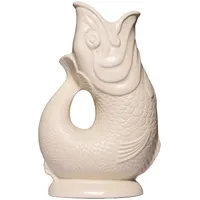 Gluckigluck Karaffe XL Sand matt – 1,2 l – Original Gluggle Jug aus England – Wasserkrug mit Glucker-Geräusch Handgefertigt & matte Oberfläche – Kult-Krug als Vase oder Dekanter