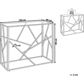 Beliani Konsolentisch ORLAND Glas Silber