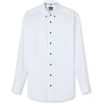 Olymp Businesshemd OLYMP "OLYMP Luxor, modern fit, Button-down", Herren, Gr. 43, Normaler Arm, weiß, 100% Baumwolle, Hemden