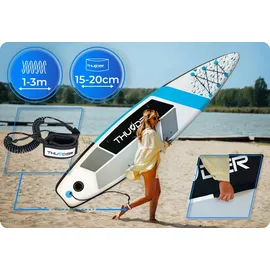 thunder® SUP Board THUNDER MARIS 320 x 75 x 15 cm Blau/Mehrfarbig