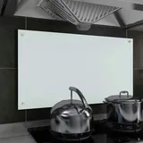 vidaXL Küchenrückwand Weiß 90x50 cm Hartglas