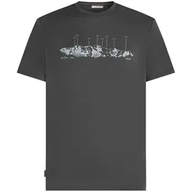 Icebreaker Merino 150 Tech Lite The Peaks grau L
