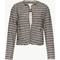 S.Oliver - Kurze Jacke in Bouclé-Optik mit Fransenkante, Damen,