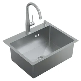 Hago Einbauspüle 55 x 45 cm Edelstahl Silber