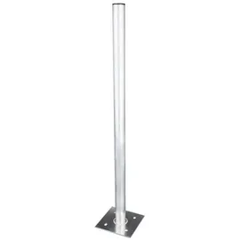 PremiumX Premium X Standfuß 100cm Ø 50mm Aluminium SAT Antennen-Mast Rohr-Ständer Mastfuß Flachdach Halterung für Satellitenschüssel