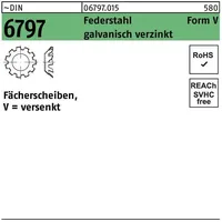 Industrial Quality Supplies DIN 6797 Zahnscheiben Federstahl V 10,5