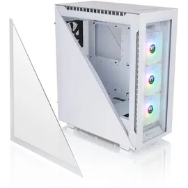 Thermaltake Divider 500 TG Snow ARGB White | Mid-Tower-ATX-PC-Gehäuse | 4 x gehärtetes 3mm Glasseitenteil | 4X leise-120mm-RGB-Lüfter | weiß