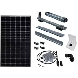 ZewoPV Balkonkraftwerk Flachdach-Set