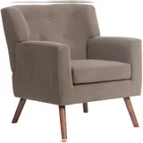 deluke Lounger Sessel MUSCAT Cord 72 x 80 x 74 cm Dunkelbraun
