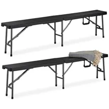 Relaxdays Bierbank 43 x 179 x 24,5 cm Schwarz