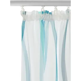 OTTO home Gardine OTTO HOME "Dimona" Gr. 4, weiß (weiß, petrol), B:140cm H:245cm, Voile, Polyester, Gardinen, Gardine, 2er-Set, Bestseller, Polyester, Wellen