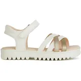 GEOX Mädchen J Coralie Gir Sandal, White Platinum, 29