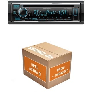 Autoradio Einbaupaket mit Kenwood KDC-BT665U für Opel Astra G Bluetooth Telefonieren Audiostreaming