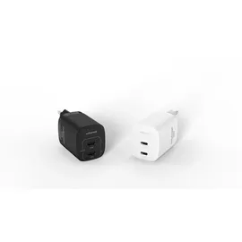CubeNest PD Adaptér GaN 35W S2D1 - černáPD 3.0, 2*USB-C GaN Adaptér Fast Charger - Schwarz