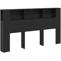 vidaXL Kopfteil Schrank Schwarze Eiche 180 x 18.5 x 102.5 cm