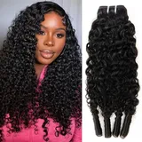 Burmese Curly Hair Bundles, 100% 14 Inch Unprocessed Real Human Hair, 1 Bundle with Spiral Curly End, Thick Remy Virgin Hair Extensions for Women, Natural Black