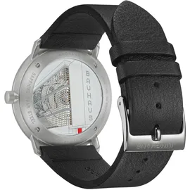JUNGHANS max Bill Automatic Bauhaus Lederband Schwarz