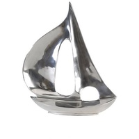 Gilde Dekoobjekt »Skulptur Segel-Boot, silber«, aus Metall, maritim, in 2 Größen erhältlich, Wohnzimmer, silberfarben