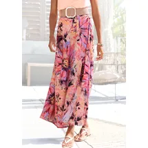 LASCANA Maxirock Damen Floral Pink 42