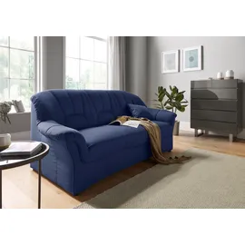 DOMO collection 3-Sitzer DOMO COLLECTION "Bahia, bequem und komfortabel, zeitloses & elegantes Sofa", blau (dunkelblau), B:200cm H:91cm T:92cm, Luxus-Microfaser (100% Polyester), mit Muster;Struktur (100% Polyester), Sofas, inklusive Federkern