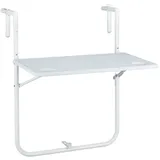 Relaxdays Balkon Hängetisch Rattanoptik Weiß