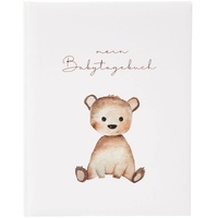 Goldbuch Babytagebuch Teddybär Fotoalbum, Kunstdruck, beige, 21 x 28 cm