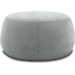 Hocker DOMO COLLECTION "800012", grau, B:75cm H:42cm T:75cm, 95% Polyester, 5% Nylon, Hocker, Pouf Polsterhocker, Hocker rund gepolstert