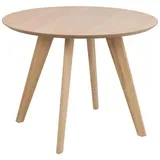 MID.YOU Esstisch Eiche Holz, Eiche, furniert,massiv, rund, konisch, 100x75x100 cm, Esszimmer, Tische, Esstische, Esstische rund