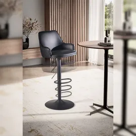 KADIMA DESIGN Barhocker Kunstleder Hocker mit Lehne 86 - 106 cm, | Gr.: onesize