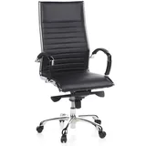 HJH Office Bürostuhl PARMA 20 Leder Schwarz