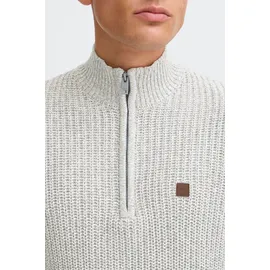 !Solid Troyer SDRicardo", Herren, Gr. S, grau (light grau melange), Obermaterial: 70% Baumwolle CO recyc.. 30% Polyester Pol. recyc.., Pullover Troyer