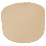 Linke Licardo Pouf Polyester 47 x 34 x 47 cm Beige/Braun